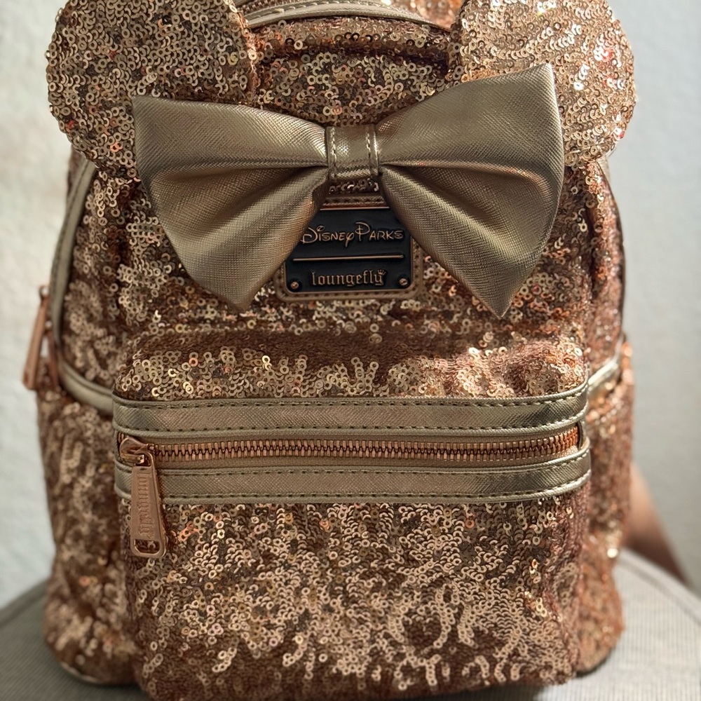 Loungefly Shimmering Gold Sequin Backpack